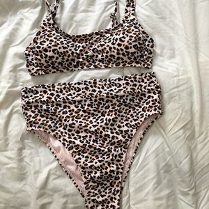 2piece leopard bathing suit from target never worn